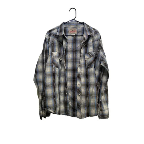 Wrangler Pearl Snap Button-Down Cowboys Western Shirt Size XXL - Picture 1 of 5